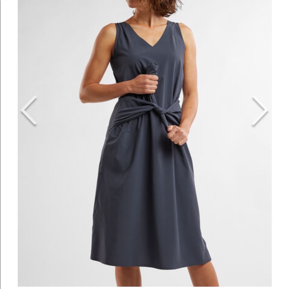 Ink blue midi dress